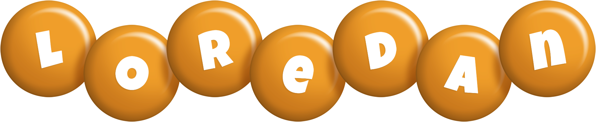 Loredan candy-orange logo