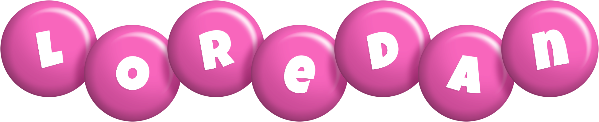 Loredan candy-pink logo