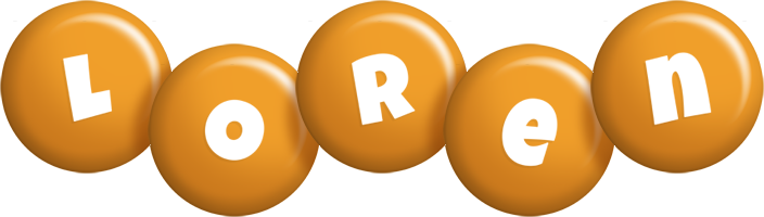 Loren candy-orange logo