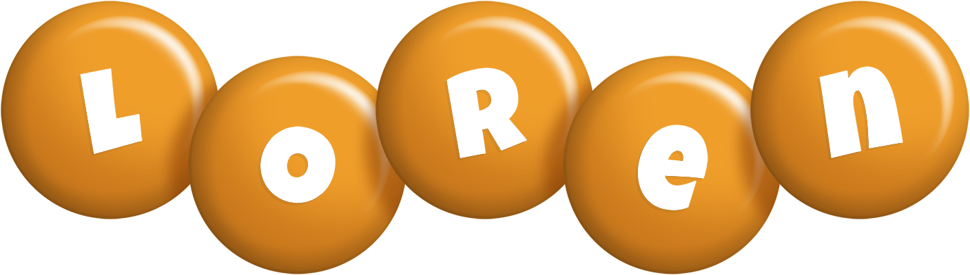 Loren candy-orange logo