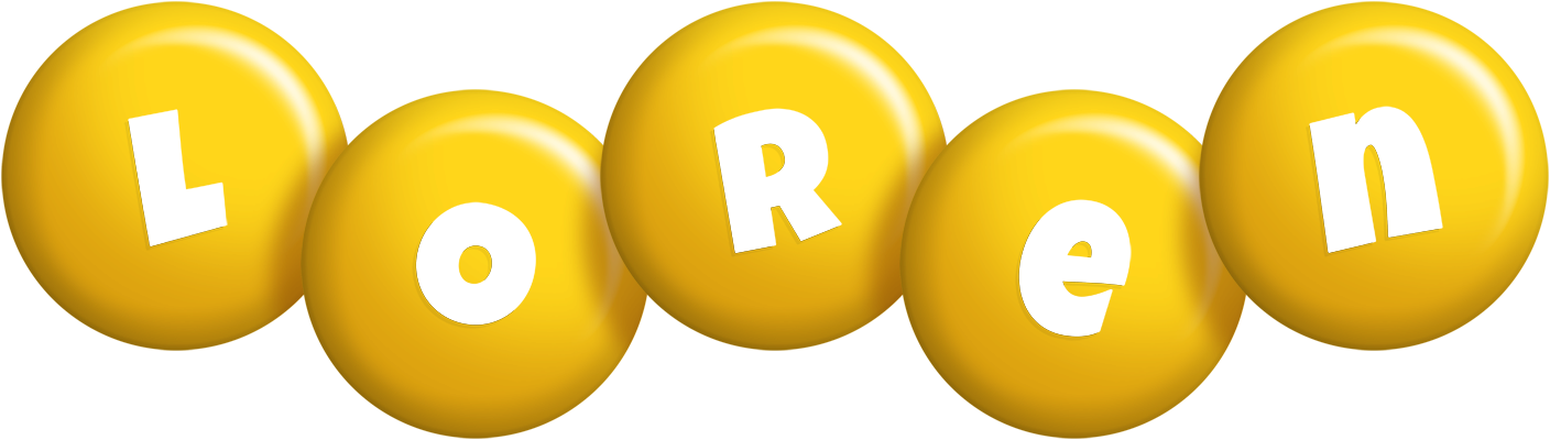 Loren candy-yellow logo