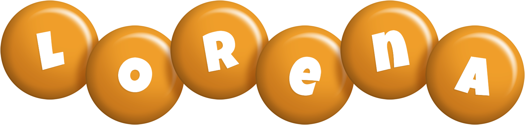 Lorena candy-orange logo