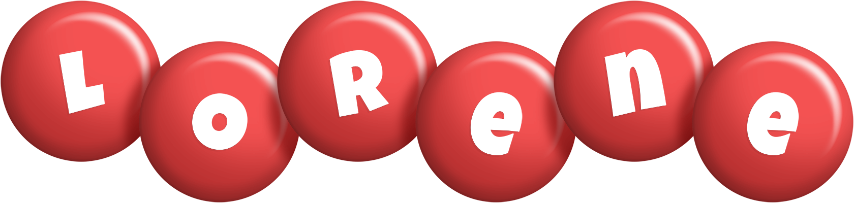 Lorene candy-red logo