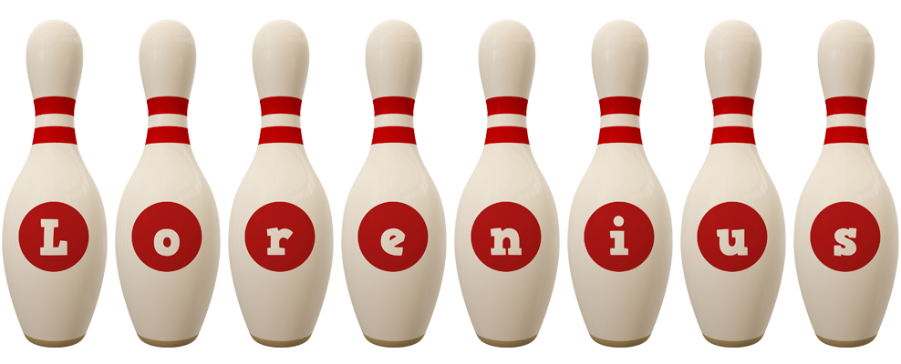 Lorenius bowling-pin logo