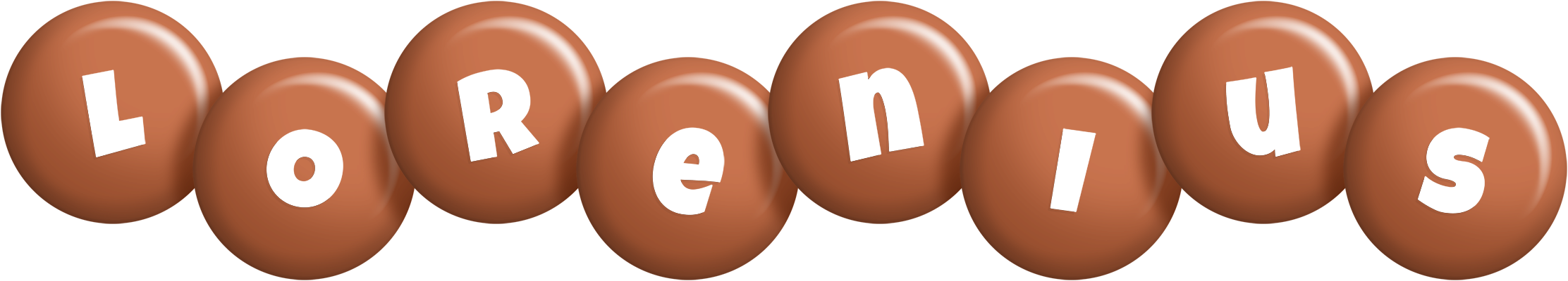 Lorenius candy-brown logo