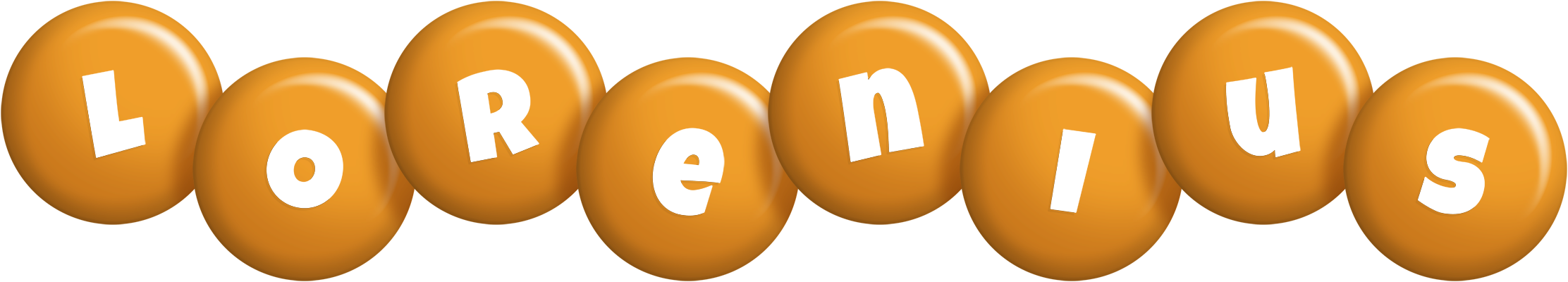 Lorenius candy-orange logo