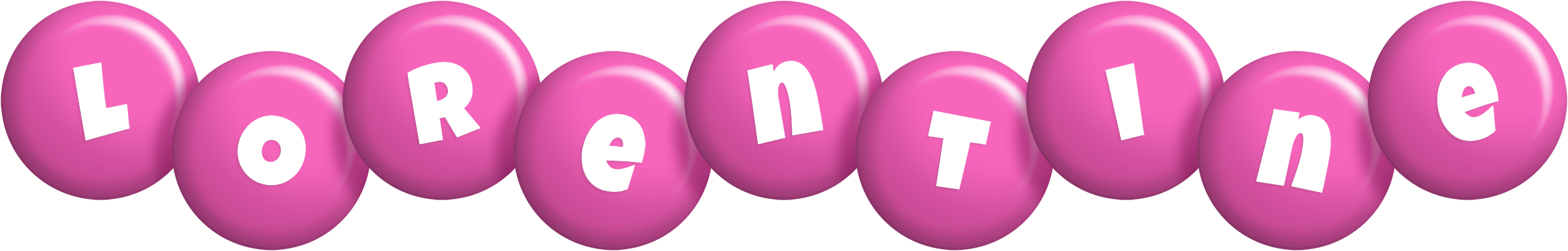 Lorentine candy-pink logo