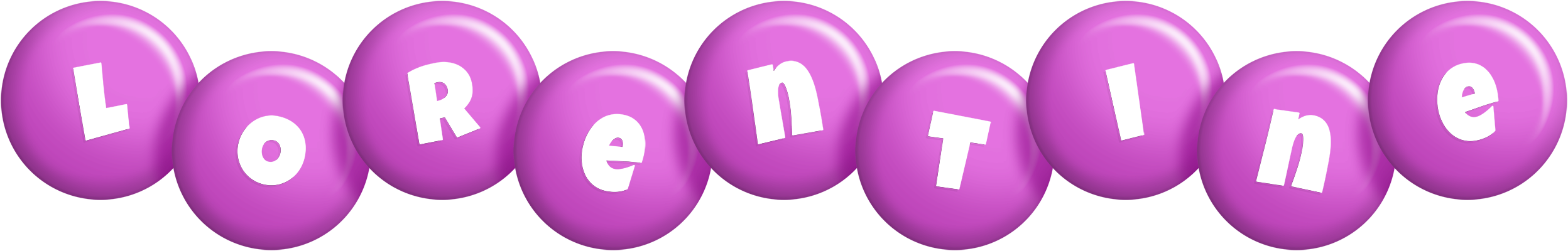 Lorentine candy-purple logo