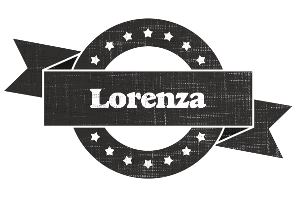 Lorenza grunge logo