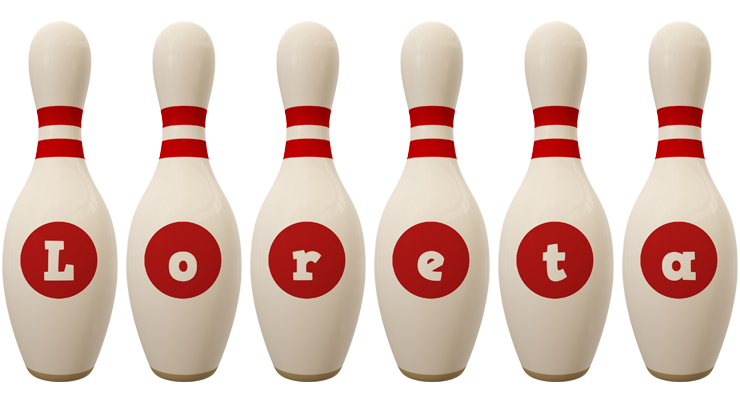 Loreta bowling-pin logo