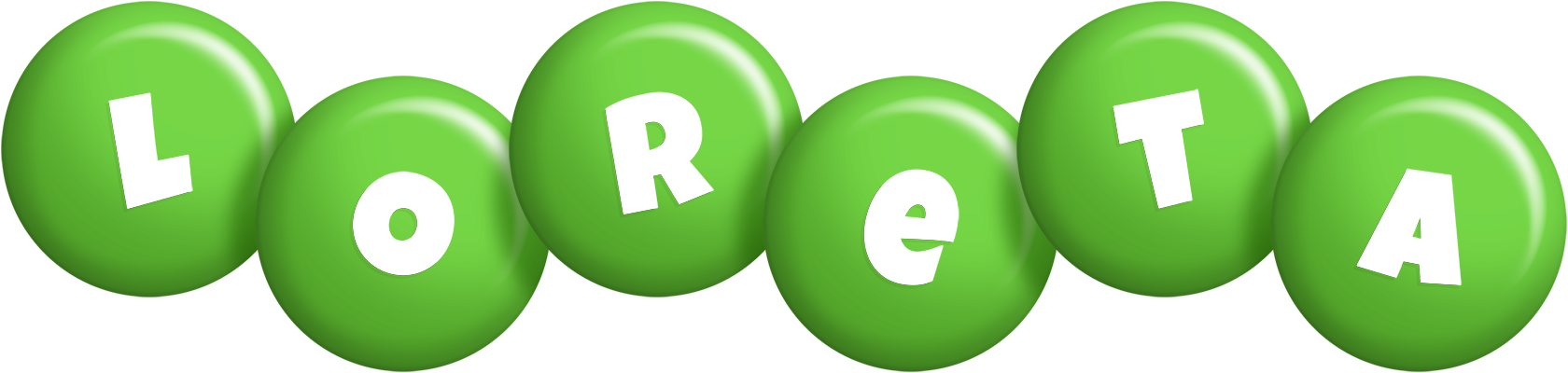 Loreta candy-green logo