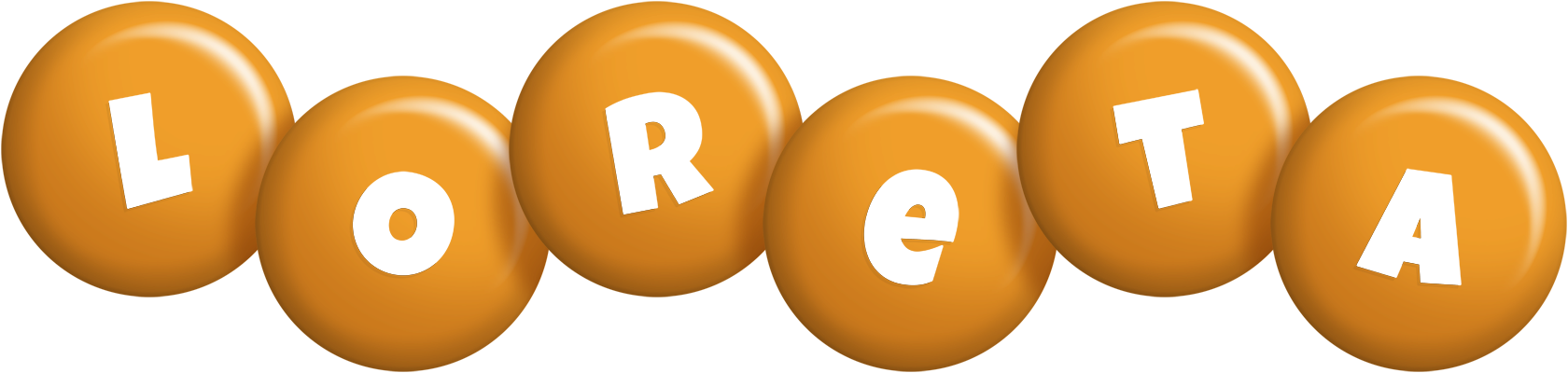 Loreta candy-orange logo