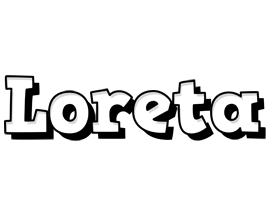 Loreta snowing logo