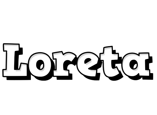 Loreta snowing logo