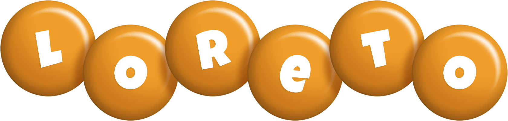 Loreto candy-orange logo