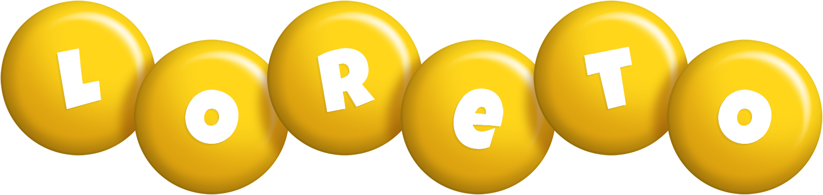 Loreto candy-yellow logo