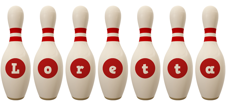 Loretta bowling-pin logo