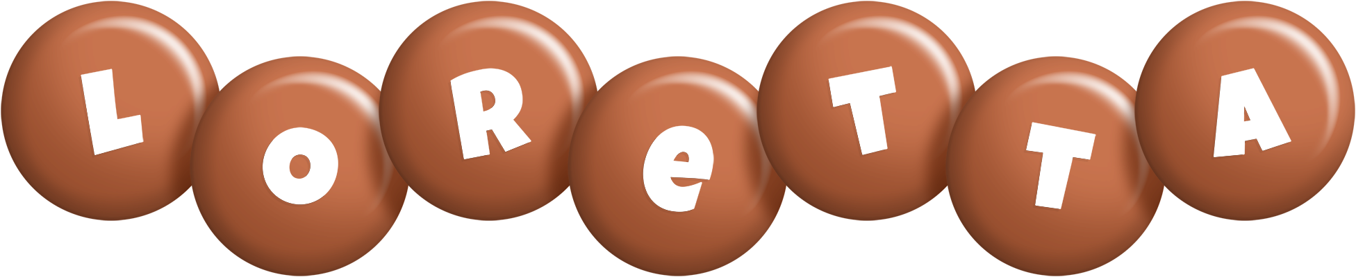 Loretta candy-brown logo