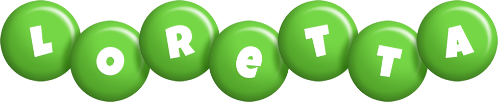 Loretta candy-green logo