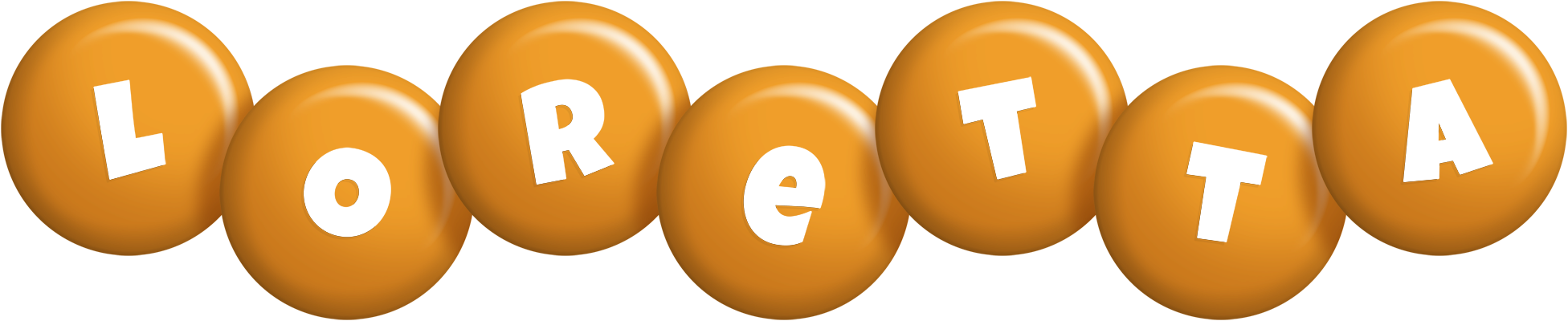 Loretta candy-orange logo
