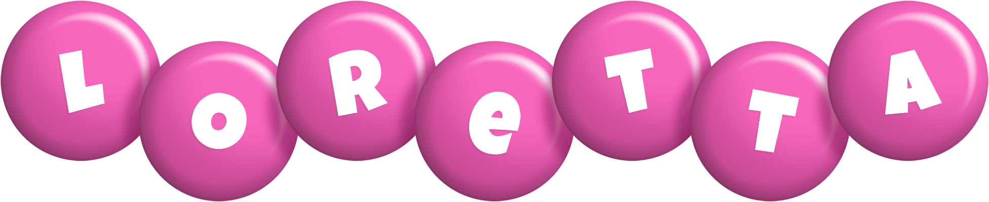Loretta candy-pink logo