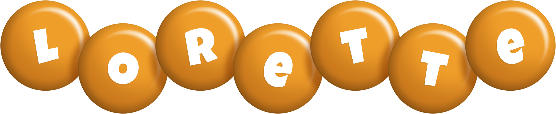 Lorette candy-orange logo