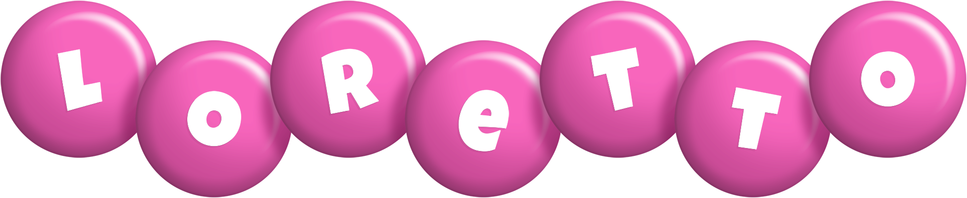 Loretto candy-pink logo