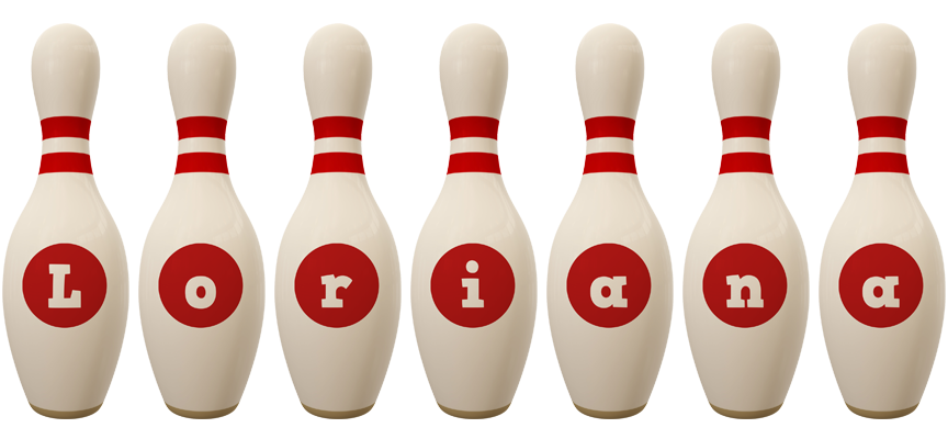 Loriana bowling-pin logo