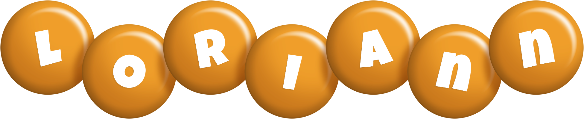 Loriann candy-orange logo