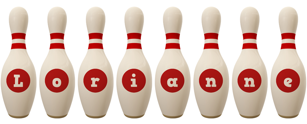 Lorianne bowling-pin logo
