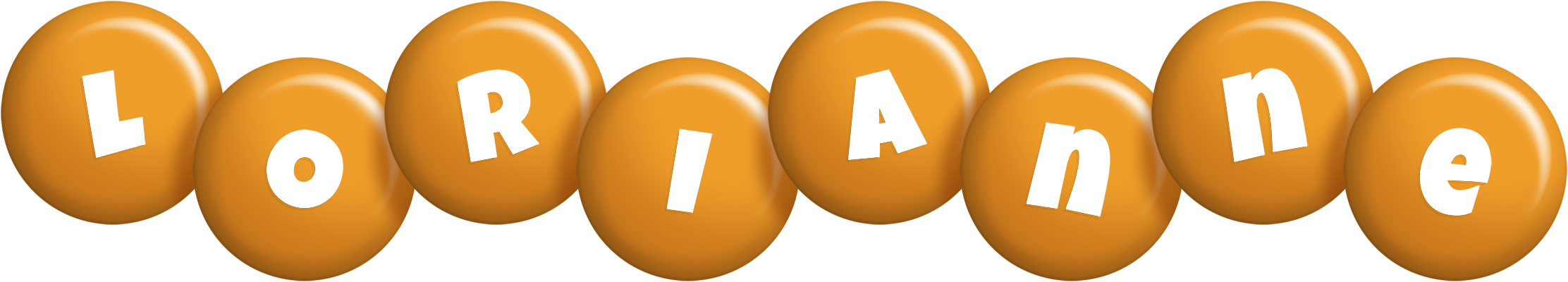 Lorianne candy-orange logo