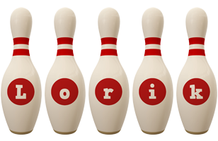 Lorik bowling-pin logo