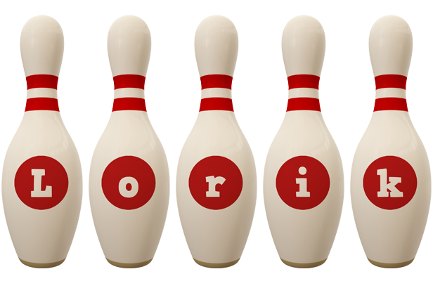 Lorik bowling-pin logo