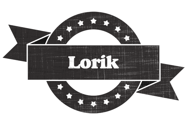 Lorik grunge logo