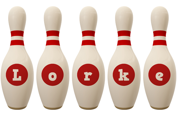 Lorke bowling-pin logo