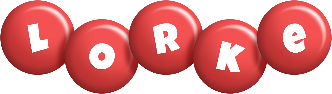 Lorke candy-red logo