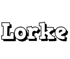 Lorke snowing logo