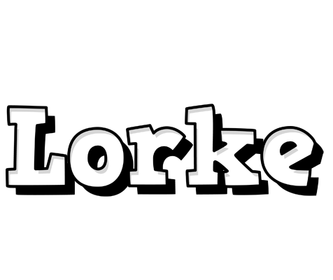 Lorke snowing logo