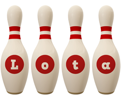 Lota bowling-pin logo