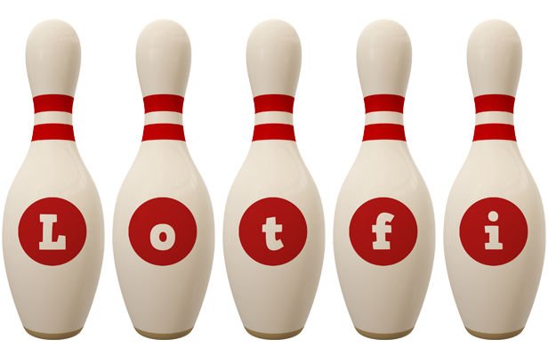 Lotfi bowling-pin logo