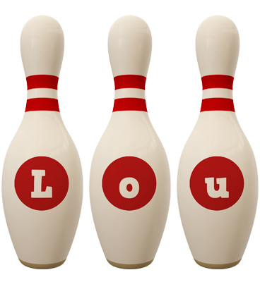 Lou bowling-pin logo
