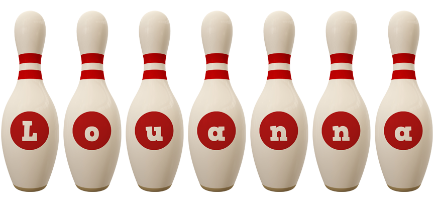 Louanna bowling-pin logo