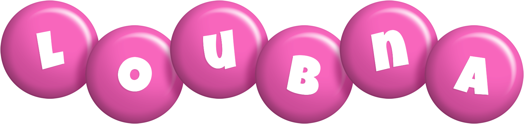 Loubna candy-pink logo