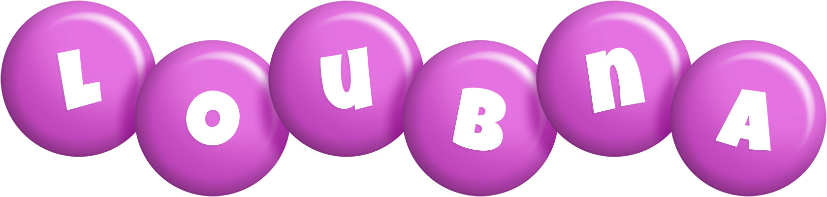 Loubna candy-purple logo