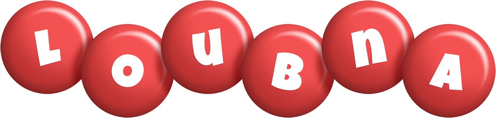 Loubna candy-red logo