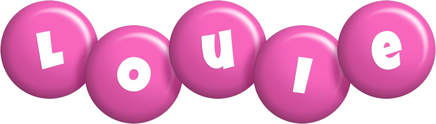 Louie candy-pink logo