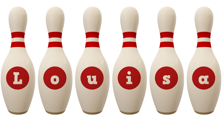 Louisa bowling-pin logo