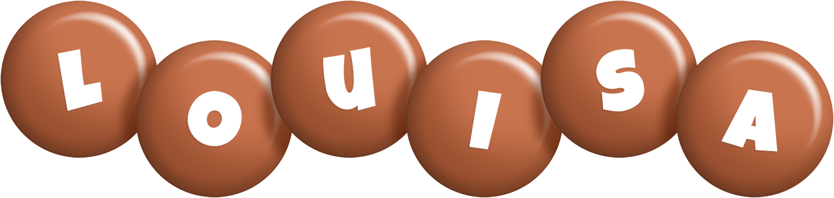 Louisa candy-brown logo