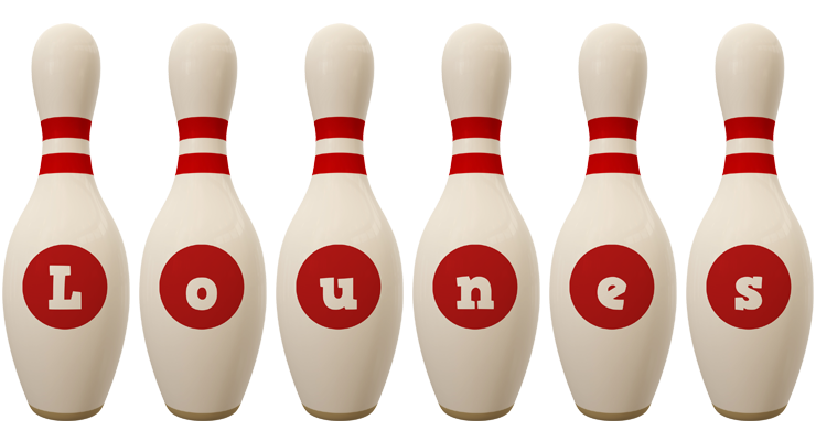 Lounes bowling-pin logo