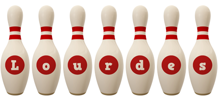 Lourdes bowling-pin logo